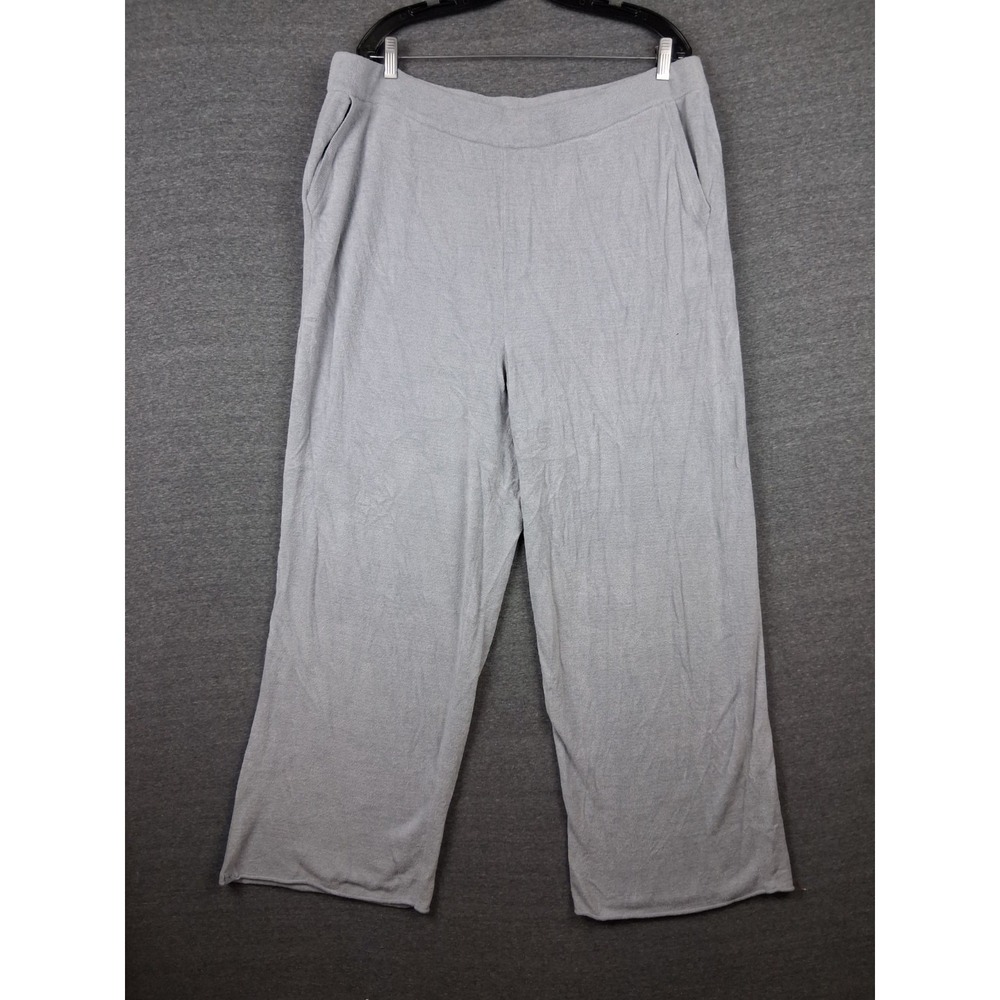 Barefoot Dreams Womens Pants 1X Tall Gray Cozy Minimalist Clean Girl Luxury Soft